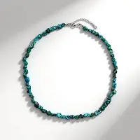 Cavill - Zilveren Ketting - 925 Sterling Zilver - Turkoois Fancy Kralen 82,5 ct - Verstelbare Lengte 42-47 cm - Elegante Chinese Design Halsketting