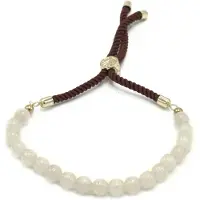 Ancient Wisdom 18K vergulde edelsteen bordeauxrode armband - rozenkwarts