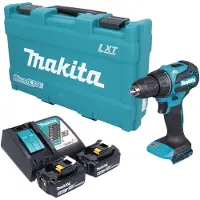 Makita DDF 490 RFK accuboormachine 18 V 65 Nm borstelloos + 2x accu 3,0 Ah + oplader + koffer