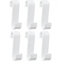 Yoka Home 6x Witte Badkamer Haken voor Radiator -