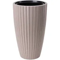 Vita bloempot hoog smal Mika 40 taupe