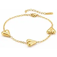 Trend Armband - armband Voor dames - Verguld - Goudkleurig - armband met hartjes - feest sieraden - verjaardag cadeau - cadeau