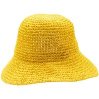 Ancient Wisdom Nomad Sari Floppy Straw Sun Hat - Yellow