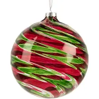 Clayre & Eef Kerstbal Overig Ø 12x12 cm Rood Glas Kerstballen