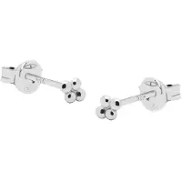 Karma Oorknoppen Symbol 4 Dots Zilver