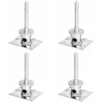 Alberts 4 x paaldrager, voor opschroeven, Schraubenlänge 120 mm, buis-Ø 42 mm, thermisch verzinkt