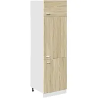 vidaXL Ombouwkast voor koelkast Lyon 60x57x207 cm sonoma eikenkleurig