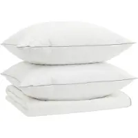 vidaXL 90% Ganzendons Deken Set FULDA 3 st 240 x 260 cm Zomer 100 GSM