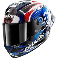 Shark Aeron GP FIM Replica Zarco Signature carbonhelm, zwart/wit/rood/blauw, maat XS (53/54)