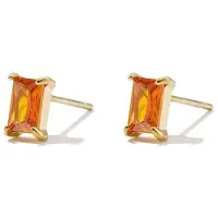Yehwang Lumi - Geometrische Oorknopjes - Stainless Steel - - Orange