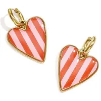 Yehwang Lola - Hartjes Oorbellen - Stainless Steel - Rood/Zwart
