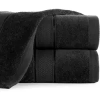 Mondex Luxe Katoenen Badhanddoek Jessi 70x140cm Zwart 500g/m²