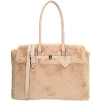 Charm London Faux Fur Laptoptas 15.6'' Stockholm Licht Taupe