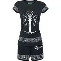 The Lord Of The Rings Pyjama - Tree Of Gondor - S tot 3XL - voor Vrouwen - zwart | Maat XXL