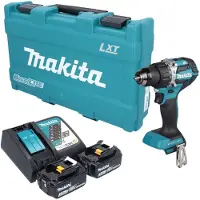 Makita DDF 484 RFK accuboormachine 18 V 54 Nm borstelloos + 2x accu 3,0 Ah + oplader + koffer