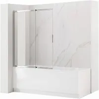 REA douchewand, schuifdeur, model Dario, chroom, 100 cm