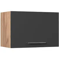 Vicco Hangkast Fame-Line, Antraciet Hoogglans/Goudkleurig Eiken, 60 cm