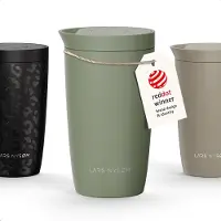 LARS NYSØM Vågen Thermos Koffiebeker To Go 350ml - Travel Mug met Isolatie - Quick-Press Deksel - Lekvrije RVS Thermobeker voor Koffie en Thee Onderweg (Sage Green)