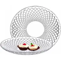 Altom Design Glazen serveerschaal 25 cm voor taarten, desserts & lekkernijen