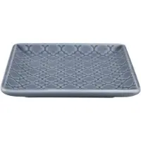 Lubiana Vond Marrakesh Kwadratbord 11cm Grijs-Blauw Porselein leuk