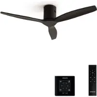 Create - Plafondventilator 40W silent 100% hout - S - Geen licht - Controller voor wandmontage - WIND CALM NATURAL WOOD