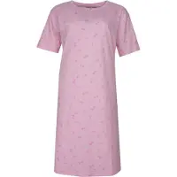 Temptation Dames Big Shirt - Korte Mouwen - Rond Hals - Roze - Maat S