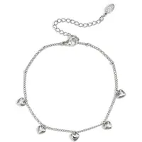 Yehwang Armband met kleine hangende hartjes - zilveren kleur