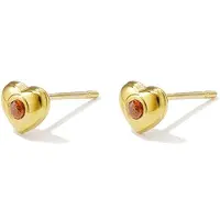 Yehwang Lara - Hartjes Oorknopjes - Zirkonium - Stainless Steel - - Orange