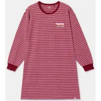 Woody slaapkleed meisjes/dames - roze gestreept - 'Dreamer' - 262-10-YDA-Z/913 - maat S