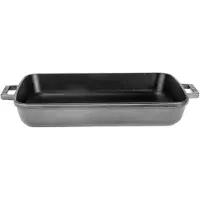 Lava - Braadslede - Geëmailleerd Gietijzer - 26 x 40 cm - 4,86 L - Grijs