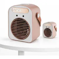 VHV - Ventilator - Tafelventilator - Luchtkoeler met Sprayfunctie - Draagbare Airco Ventilator 500ml - Mini Air Cooler met Display en Verstelbare Lamellen - Ideaal voor Kantoor en Bureau - Beige