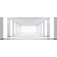Dimex Fotobehang - White Corridor 375x150cm - Vliesbehang
