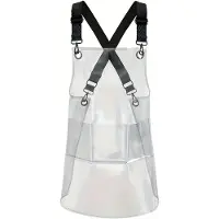 Snq Schort - TPU-schort -Doorzichtig schort – waterdicht en vetafstotend – 58×60 cm– verstelbaar werk schort – voor salon, keuken thuisgebruik – dames en heren - Transparant
