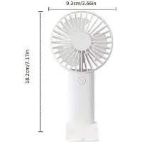 Karma Oplaadbare Mini USB Handventilator - Bureauventilator met Telefoonhouder - Draagbare Buitenventilator