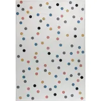 Muratap Kindervloerkleed stippen multi wasbaar antislip- 80x150 cm