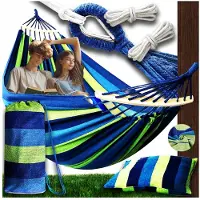 MTA Grote 2-persoons XL Hangmat 290x150cm met Kussen & Draagtas
