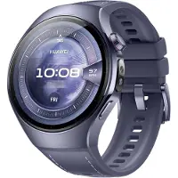 Huawei Watch 5 Smartwatch– 46mm Titanium Kast + Saffierglas – X‑TAP Sensor – ECG & SpO2 – AMOLED – Kosmisch Paars