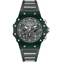 Invicta Racing 69657 Herenhorloge - Quartz Uurwerk - Acryl met Zilveren Wijzerplaat - 43 mm