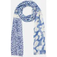s.Oliver Sjaal crème / azuur / donkerblauw