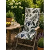 Madison Tuinstoelkussen hoge rug 50x123 cm Bliss Leaves Naturel