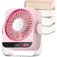 VHV -Bureauventilator met IJskoeling - 199 Snelheden Turbo Fan met LED Display - Stille Ventilator met 24 Uur Accuduur - Krachtige Oplaadbare Ventilator voor Kantoor en Slaapkamer - USB-C Oplaadbaar