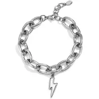 Yehwang Ziva - Bliksem Armband - Stainless Steel - Zilver - - Zilver