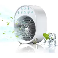 LONGZIMING -Draagbare Luchtkoeler - Mobiele Airconditioner - 4-in-1 Klimaatapparaat - Verdampingskoeling Technologie - Duurzaam ABS Materiaal - Fluisterstil Geluid - Energiezuinig Verbruik - 1 Stuk