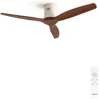 Create - Plafondventilator 40W silent 100% hout - S - Geen licht - Afstandsbediening - WIND CALM NATURAL WOOD
