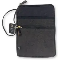 AW Gifts Stonewash Tablet Pouch - Charcoal - 21x29cm