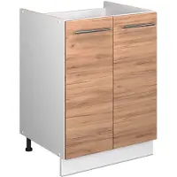 Vicco Wastafelkast Fame-Line Goudkleurig Eiken/Wit 60 cm, Model 65089