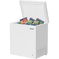 Kitchenbrothers Vrieskist - 198L - Diepvrieskist - Tot -15 Graden Omgevingstemperatuur - Vrijstaande Vriezer - Incl. Mand - Wit
