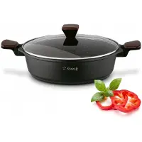 Starke PRO Redwood Koekenpan met Deksel - 28cm - Inductie - Marmerlook
