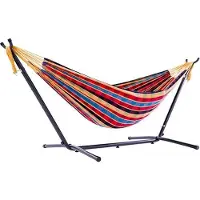 VIVERE Dubbele Hangmat met Standaard - Paradise