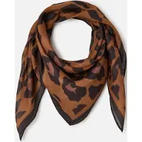 Damart - Sjaal met dierenprint - Dames - Geel - Taille Unique